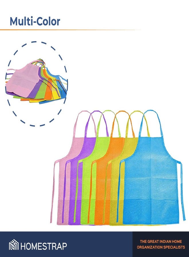 HomeStrap Multipurpose Kids Apron for Cooking, Painting, and School 5 to 10 yrs child (Pack of 6) - Image 4